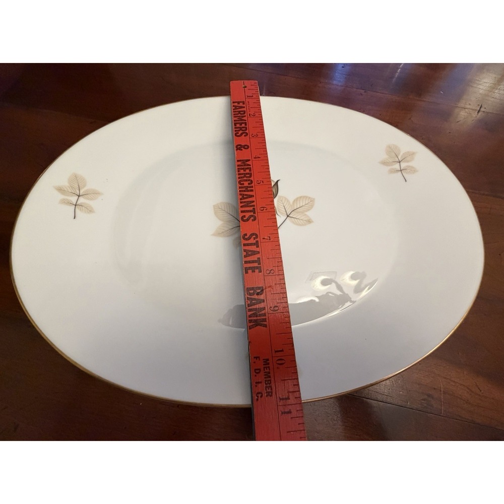 Vintage Rosenthal Shadow Rose 15" Large‎ Oval Serving Platter Germany Gold Trim - Picture 6 of 6